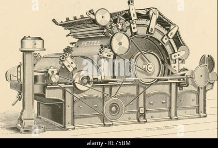 . Coton : ses utilisations, les variétés, la culture, la structure des fibres, et de la préparation pour le marché et d'en faire un article de commerce, aussi la fabrication d'huile de coton, tourteau de coton et d'engrais, avec une référence particulière à la culture du coton, de l'égrenage, l'huile et l'appuyant dans le États-Unis. Coton ; la culture du coton. 381 Saco et d'usinage, Edouard Dujardin BUREAU PRINCIPAL : Newton Upper Falls, Massachusetts MACHINES COTON modèle plus récent.. Cartes simples renouvelable^^ Slubbing, chefs de fer et les cadres intermédiaires de dessin, cadres itinérants, à Filer. Travaille à Biddeford, Me. NEWTON UPPER FALLS, DE LA MASSE. Envoyer à Banque D'Images