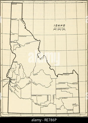 . Coût de la production de pommes dans la vallée Payette, Idaho : une étude détaillée des coûts actuels facteurs impliqués dans l'entretien des vergers et la manipulation de la récolte sur 38 paliers représentant des vergers, dans l'ouest du district de Payette de l'Idaho. Les pommes. BULLETIN 636, 2 LT. S. MINISTÈRE DE L'AGRICULTURE. À la lumière des faits avancés les conclusions suivantes ont été tirées quant à l'activité des exploitations étudiées : la stabilité de l'agriculture de ces fermes est dû au fait que, dans l'ensemble, ils ont été développés plus ou moins diversifié de lignes.. Fig. 1.-Map sho-rc-ing Banque D'Images