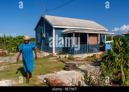 Atelier d'artisanat Iva Thompson, New Bight, Cat Island. Bahamas. Banque D'Images