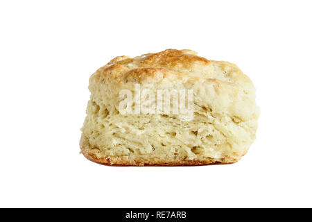 Le sud de babeurre ou isolés de scone sur fond blanc avec l'ombre légère et chemin de coupure.. Banque D'Images