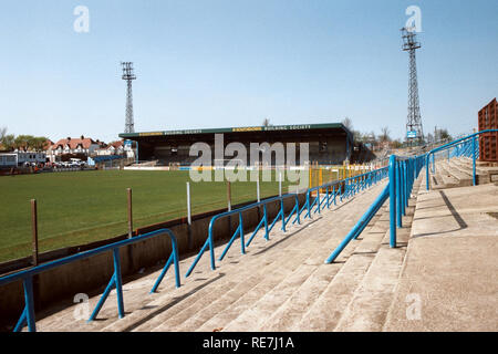 Vue générale de Brighton & Hove Albion FC Terrain de football, le terrain, Goldstone Brighton, East Sussex, photographié le 2 mai 1994 Banque D'Images