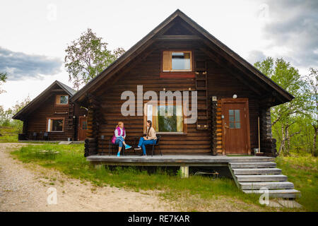 Palojarvi, Finlande - 26.06.2018 : Cabane sauvage finlandaise en parc national est pour les voyageurs en camping, Finlande Banque D'Images