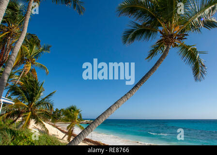 Plage de Hope Town (South Beach). La Ville espère, Elbow Cay, Abacos. Bahamas. Banque D'Images