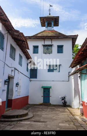 Tour de l'horloge, Synagogue Paradesi, Cochin, Kochi, Kerala, Inde Banque D'Images