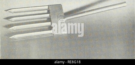 . Rapport d'insectes économique coopératif ; méthodes d'enquête. Des enquêtes entomologiques Insectes nuisibles ; United States. Figure 2.--fourche d'échantillonnage pour la collecte de blé brun acariens de feuillage de petits grains pour compter.. Veuillez noter que ces images sont extraites de la page numérisée des images qui peuvent avoir été retouchées numériquement pour plus de lisibilité - coloration et l'aspect de ces illustrations ne peut pas parfaitement ressembler à l'œuvre originale.. United States. La Division du contrôle des parasites des végétaux. [Washington] Banque D'Images