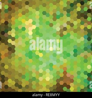 Abstract vector background hexagonal géométrique - vert et jaune Illustration de Vecteur