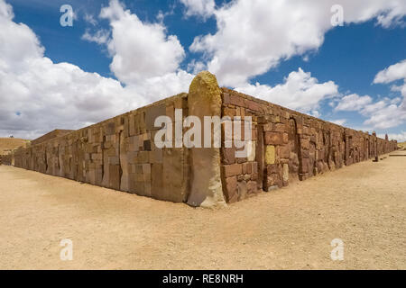 Tiwanaku (Tiahuanaco), site archéologique précolombien, la Bolivie. La Paz Banque D'Images