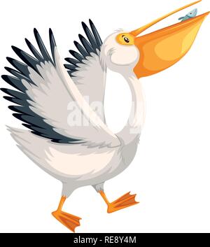Une illustration à caractère pelican Illustration de Vecteur