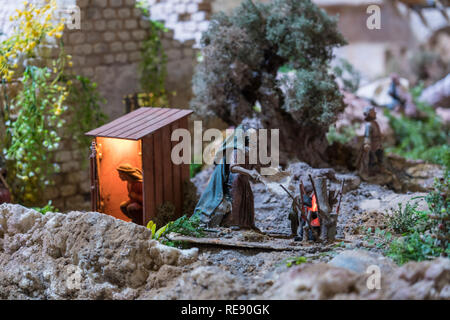 Cuenca, Équateur - Janvier 3, 2019 - La plus grande crèche animée en Amérique du Sud Banque D'Images