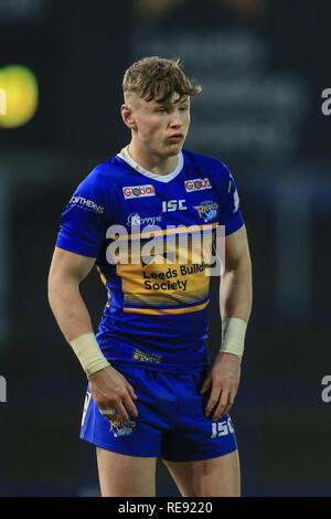 20 janvier 2019, l'Émeraude du stade Headingley, Leeds, Angleterre ; Betfred Super League réchauffer , Leeds Rhinos vs Castleford Tigers ; Harry Newman (29) de Leeds Rhinos Crédit : Mark Cosgrove/News Images Banque D'Images