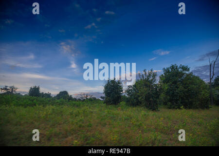 Photo de paysage de la rivière Chobe au Parc National de Chobe dans Botsuana en été Banque D'Images