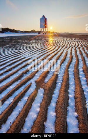 Phare inférieur, Burnham sur Mer, Somerset, Angleterre Banque D'Images