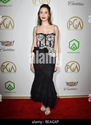 Los Angeles, Californie, USA. 19 janvier, 2019. Alison Brie assiste à la 30e cérémonie annuelle de remise des prix de la Guilde des producteurs au Beverly Hilton Hotel, le 19 janvier 2019 à Beverly Hills, Californie. Crédit : Jeffrey Mayer/Alamy Live News Banque D'Images