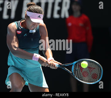 Melbourne Park, Melbourne, Australie. 21 Jan, 2019. Open de tennis d'Australie, jour 8 ; Naomi de Osaka Japon renvoie la balle contre Anastasija Sevastova de Lettonie : Action Crédit Plus Sport/Alamy Live News Banque D'Images