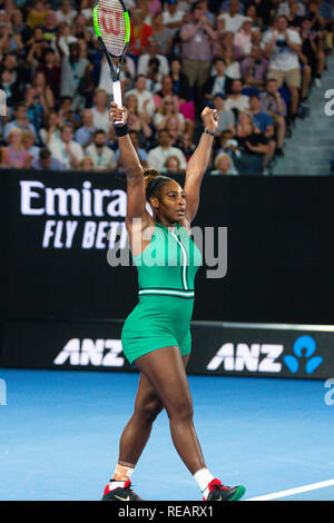 Melbourne, Australie. 21Th Jan, 2019. Serena Williams de USA fait son chemin dans le QF au jour 8 à l'Australian Open 2019 Tournoi de tennis du Grand Chelem à Melbourne, Australie. Frank Molter/Alamy live news Banque D'Images