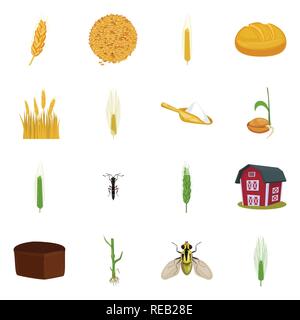 L'orge de printemps, pain, farine, graines,voler,grenier,etuve,spike,graines,hiver,repas,insectes,s,root,bâtiment,dur,Culture,industrie,ravageur scoop,brun,alimentation,terrain,commande,sols,automne,blé,maïs,,grain,récolte,ferme,terrain,agriculture,agriculture,seigle,set,plantes,vector icon,illustration,collection,isolé,design,graphisme,élément signe,caricature,couleur,vecteurs vecteur , Illustration de Vecteur