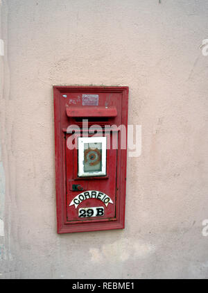 Le Portugais Post Box, Sintra, Portugal Banque D'Images