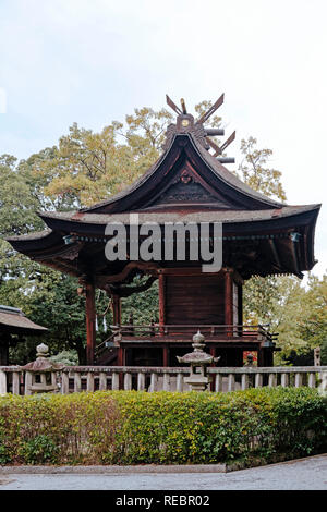 Achi Shrine dans le quartier historique de Bikan, Kurashiki, Japon. L'histoire de ce sanctuaire Shinto remonte au 4ème siècle AD. Banque D'Images