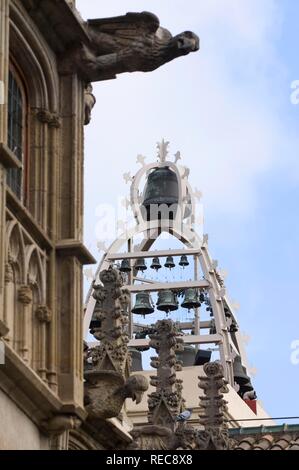 Catalunya carillon, Palau de la Generalitat, Barcelone, Catalogne, Espagne Banque D'Images
