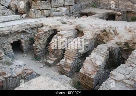 Intérieur de la Roman thermae, Perga, Antalya, Turquie Banque D'Images