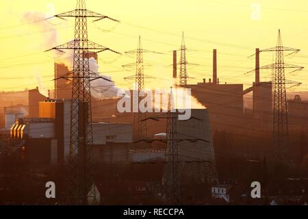 Valorisation énergétique de déchets de l'usine à Essen-Karnap, RWE Power AG, Essen, Ruhr, Rhénanie du Nord-Westphalie Banque D'Images