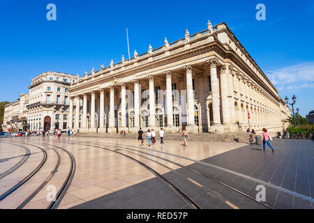 Grand Théâtre de Bordeaux est un théâtre principal dans le centre-ville de Bordeaux ville de France Banque D'Images