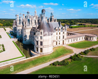 Château de Chambord est le plus grand château dans la vallée de la Loire, France Banque D'Images