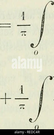. Compte rendu. La science ; la science -- Congrès. 274 MATHÃMATIQUES, ASTRONOMIE, GÃODÃSIE ET MÃCANIQUE Lca en valeur intÃ©grale dÃ©finie de la fonction o/i, et dont nous venons de parler, est comme le sait : 1 / [cos9  + ^^ si'' ? Cos(0' â aj]'Â" dy. ^» ^^' Ã ¢ f [costo 4- Je sinto cos(0 â -y.)]Â"  + â ¢" [C0S9 -|- ^' le péché ? Cos(Q' â a)]. [Cosco -- je sino3 COS(0 - a)] ^ n  + i ou encore, Ã cause de l'opposition de signe des fonctions cos (0' â 7.) et cos(6 - a) dans le premier et le deuxième quadrant, nous pouvons Ã©crire. [Coscp sincp j  + cos(0' â y.)Y (h. [Cosoj -)- je sinw cos(0 - a) Banque D'Images