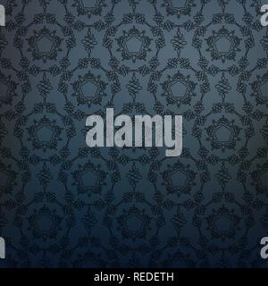 Sans ornement motif. Dark gothique. Ornement de dentelle noire Illustration de Vecteur