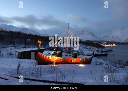 Fjord près de Tromsø Banque D'Images