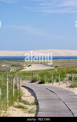 Vue sur pyla et d'Arcachon. Aquitaine, France Banque D'Images