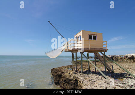 Chalet de pêche dans l'estuaire de la Gironde. Côte ouest de la France. Ryan Banque D'Images