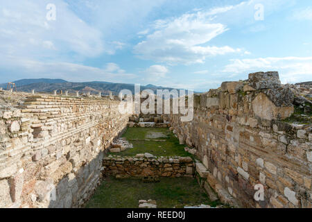 Dans l'ancien site Tripolis Yenicekent préfecture de Buldan, District de la province de Turquie. Banque D'Images