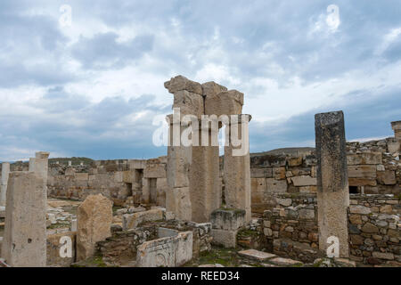 Dans l'ancien site Tripolis Yenicekent préfecture de Buldan, District de la province de Turquie. Banque D'Images