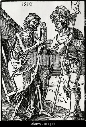 La mort et le Landsknecht. Gravure sur bois par Albrecht durer. 1510. Banque D'Images