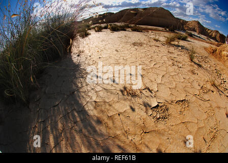 Images de la territoire semi-désertiques des Bardenas Reales, situé dans la région de l'Espagne Navarre Banque D'Images