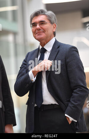 Munich, Allemagne. 21 Jan, 2019. Joe Kaeser (PDG, président de gestion), prise de vue unique, une coupe mobile, la moitié de la figure, la moitié de la figure. Utilisation dans le monde entier | Credit : dpa/Alamy Live News Banque D'Images