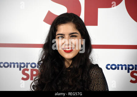 Rome, Italie. 21 Jan 2019. Hôtel Le Mèridienne Visconti - film de présentation COMPROMESSI SPOSI Grace Ambrose dans le rôle de Stella Crédit : Giuseppe Andidero/Alamy Live News Banque D'Images