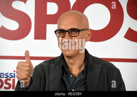 Rome, Italie. 21 Jan 2019. Hôtel Le Mèridienne Visconti - film de présentation COMPROMESSI SPOSI Francesco Miccichè Crédit : réalisateur Giuseppe Andidero/Alamy Live News Banque D'Images