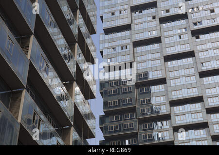 22 janvier 2019 - Chongqing, Chongqing, Chine - Chongqing, Chine - un bâtiment résidentiel est faite de conteneurs dans le sud-ouest de l'ChinaÃ¢â€ Chongqing. (Crédit Image : © SIPA l'Asie via Zuma sur le fil) Banque D'Images