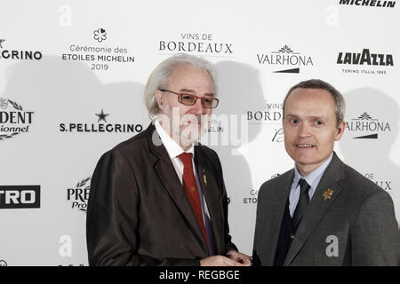 Paris, France. 21Th Jan, 2019. Philippe Faure-Brac, Président de la sommellerie française assiste à la cérémonie de 2019 étoiles Michelin à la Salle Gaveau le 21 janvier 2019, Paris, France. Credit : Bernard Menigault/Alamy Live News Banque D'Images