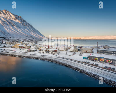 L'hiver, Isafjordur, Islande, Fjords de l'Ouest Banque D'Images