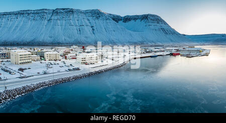 L'hiver, Isafjordur, Islande, fjords de l'Ouest Banque D'Images