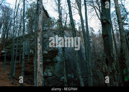 De beaux paysages de l'Ukraine à l'automne 2019 Dovbush Banque D'Images