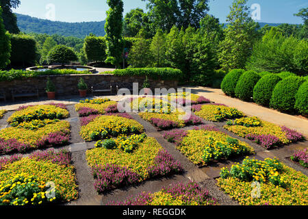 Courtepointe à motifs jardin à Asheville en Caroline du Nord Banque D'Images