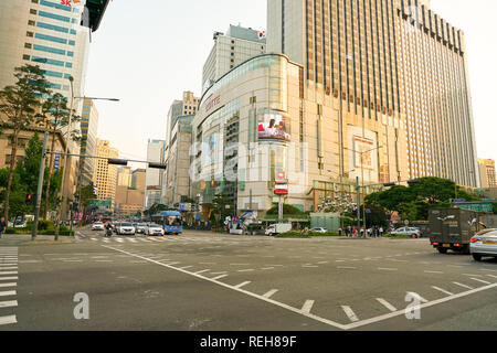 Séoul, Corée du Sud - circa 2017 MAI : paysage urbain de Séoul. Séoul ville spéciale est la capitale et la plus grande métropole de la République de Corée. Banque D'Images