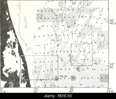 . Recueillis les réimpressions / laboratoires océanographiques et météorologiques de l'Atlantique [et] laboratoires océanographiques du Pacifique. Bedford périodiques.. Évolution holocène, Virginie 1459. Plateau intérieur 7600 W GROS SABLE Gravier Sable moyen J'ai du sable fin ^ ^ TRÈS FINE SAND Fig. 6.-La distribution de diamètre moyen de la fraction sable sur la zone d'étude. Modification de Shideler et al., 1972. Les analyses effectuées par une taille rapide automatisé analyseur de sédiments (Nelsen, 1974). Les cases indiquent l'emplacement des figues. 7 et 10. Les emplacements des figues. 12 et 17 sont également indiqués. échantillon instantané net depuis l'False Cape Ma Banque D'Images