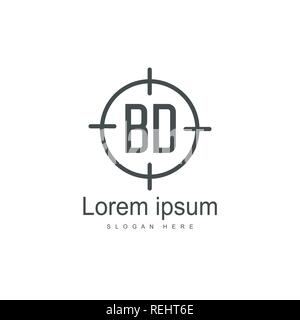 BD Lettre initiale Template Design Logo Illustration de Vecteur