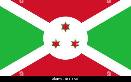 Drapeau du Burundi Illustration de Vecteur