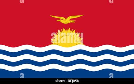 Drapeau de Kiribati Illustration de Vecteur